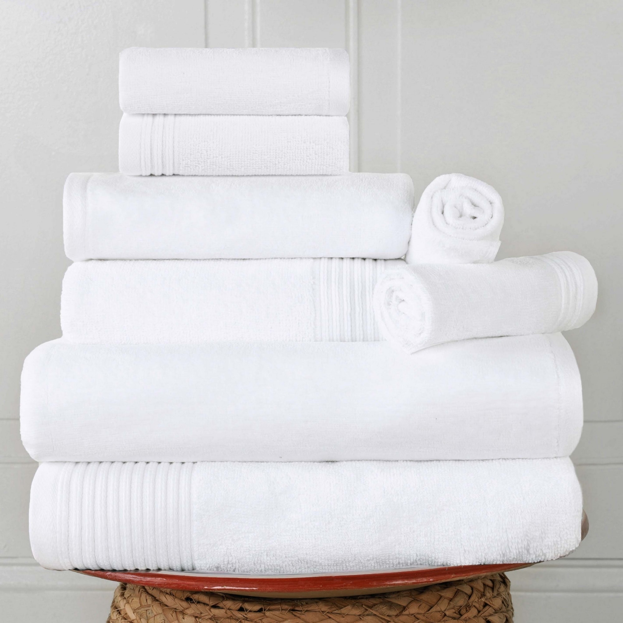 Superior Cotton Quick-Drying Solid and Marble 8 Piece Towel Set