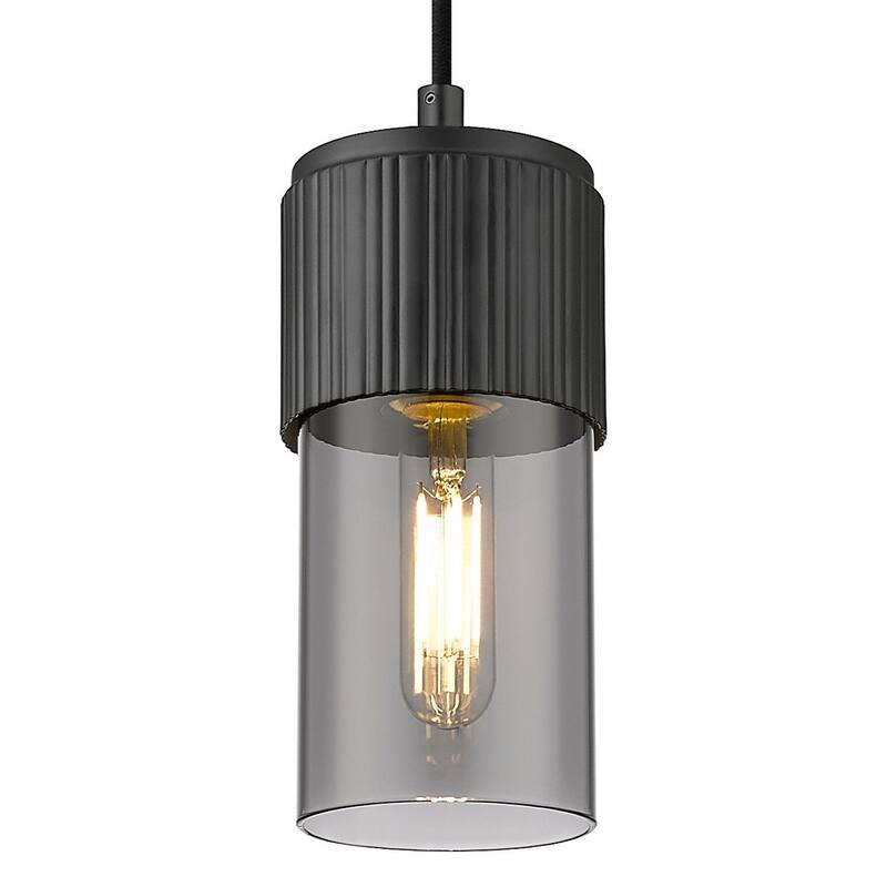 Innovations Lighting 428-1P-G428-7SM Bolivar 7" Tall Mini Pendant with - Matte Black