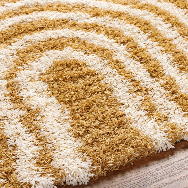 Livabliss Jamal Neutral Rainbow Plush Area Rug