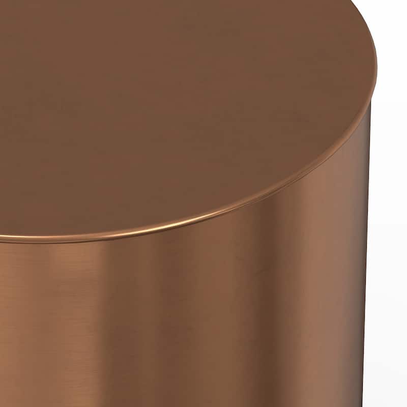 WYNDENHALL Lance Industrial 16 inch Wide Metal Cylinder Accent Table, Fully Assembled - 16"D x 16" W x 20.5" H
