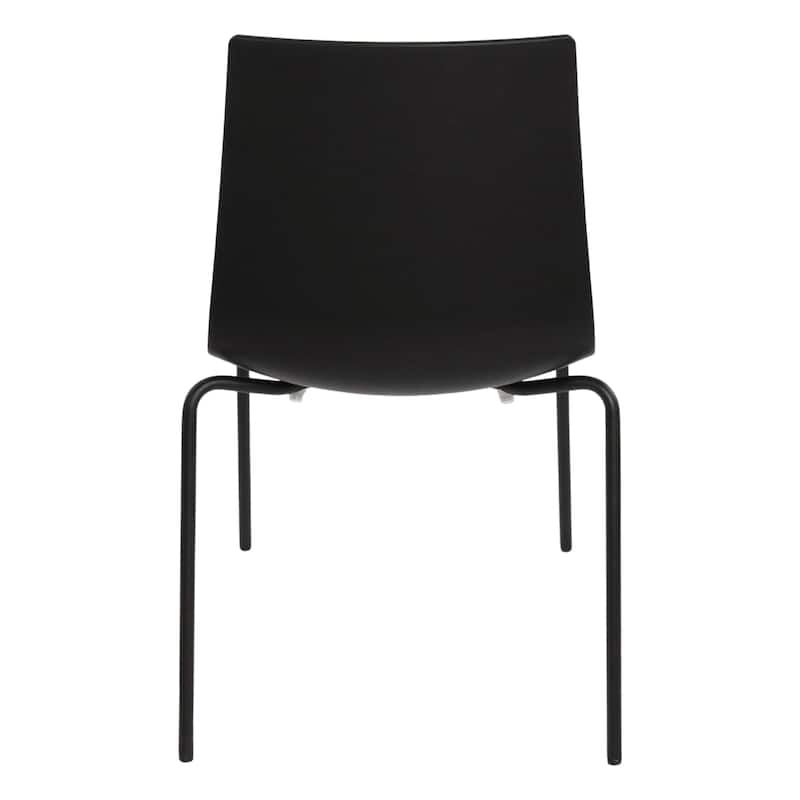 Furnish Theory Aero-S Pro Indoor/Outdoor Stackable Dining Side Chairs Polypropylene Shell & Powder-Coated Steel Legs (Set of 2)