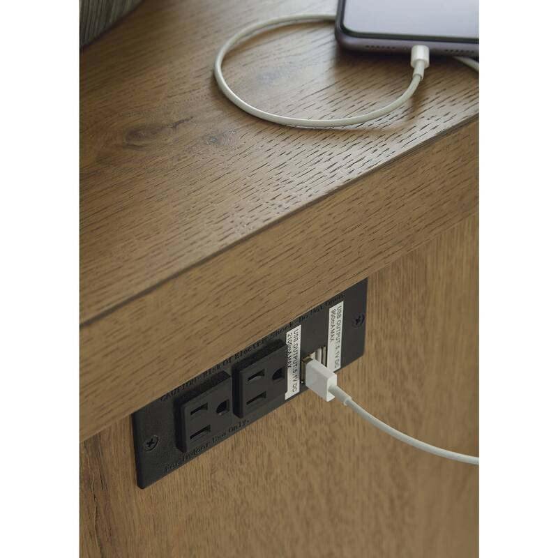 Signature Design by Ashley Brinstead Light Brown Chairside End Table - 22"W x 18"D x 24"H