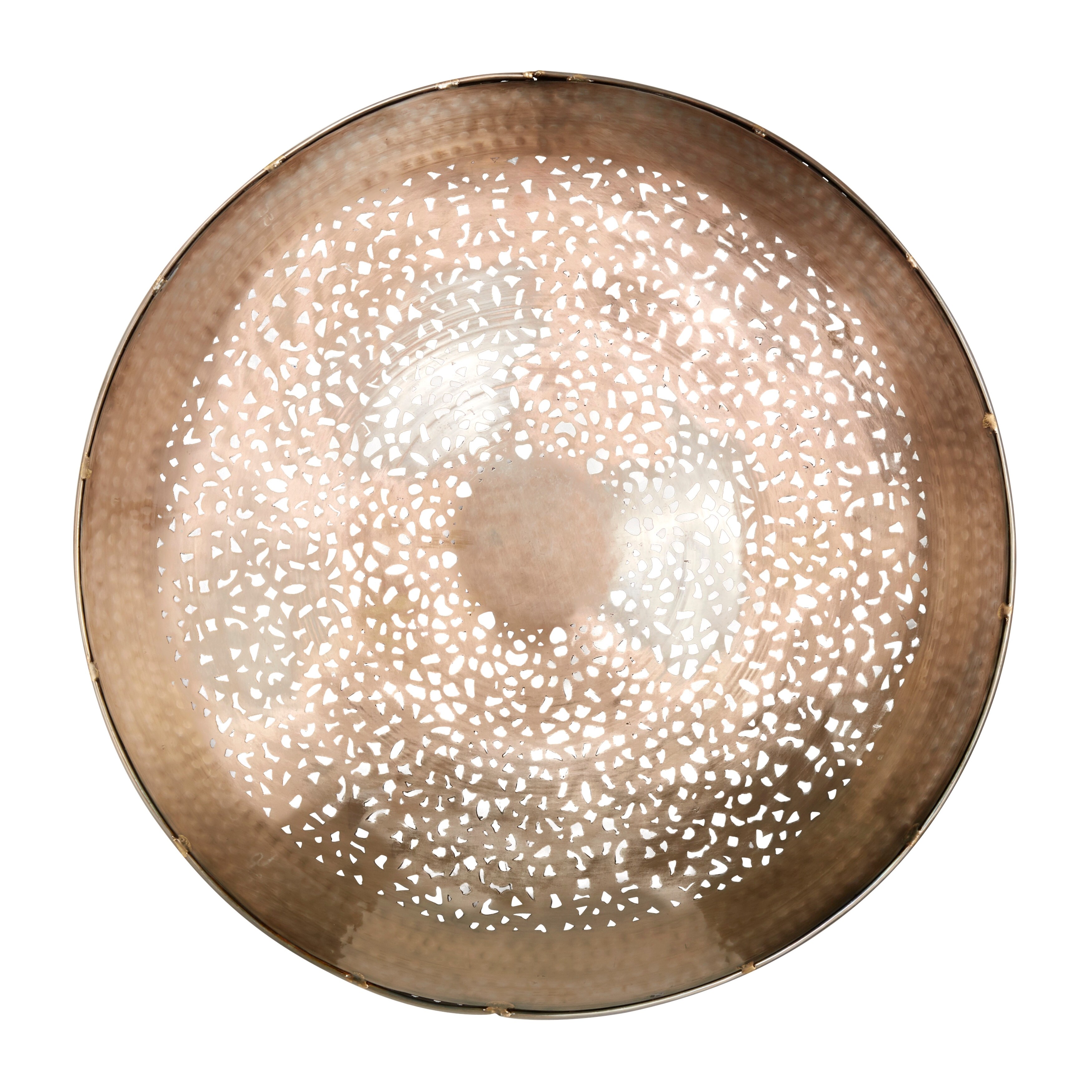 Shop Round Bronze Metal Moroccan Print Wall Decor 25 X 25 Overstock 32017319