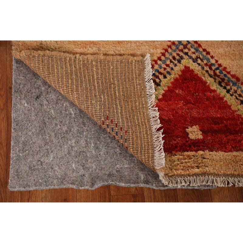 Moroccan Oriental Runner Rug Hand-Knotted Wool Carpet - 3'2" x 12'8"
