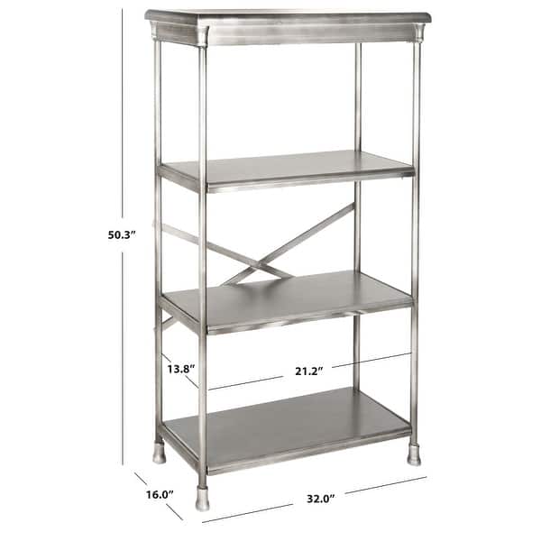 SAFAVIEH Jacinda Dark Silver Etegere - 32" x 16" x 50.3"