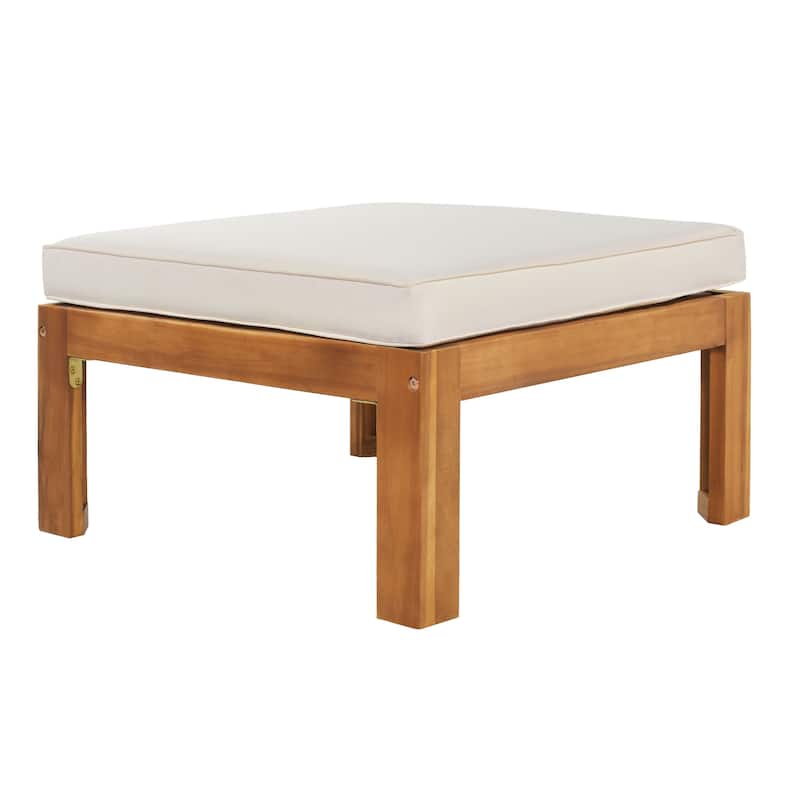 5 Piece Outdoor Patio Furniture Set, All Weather Outdoor Conversation Set, Wooden Sectional Sofa Set with Coffee Table