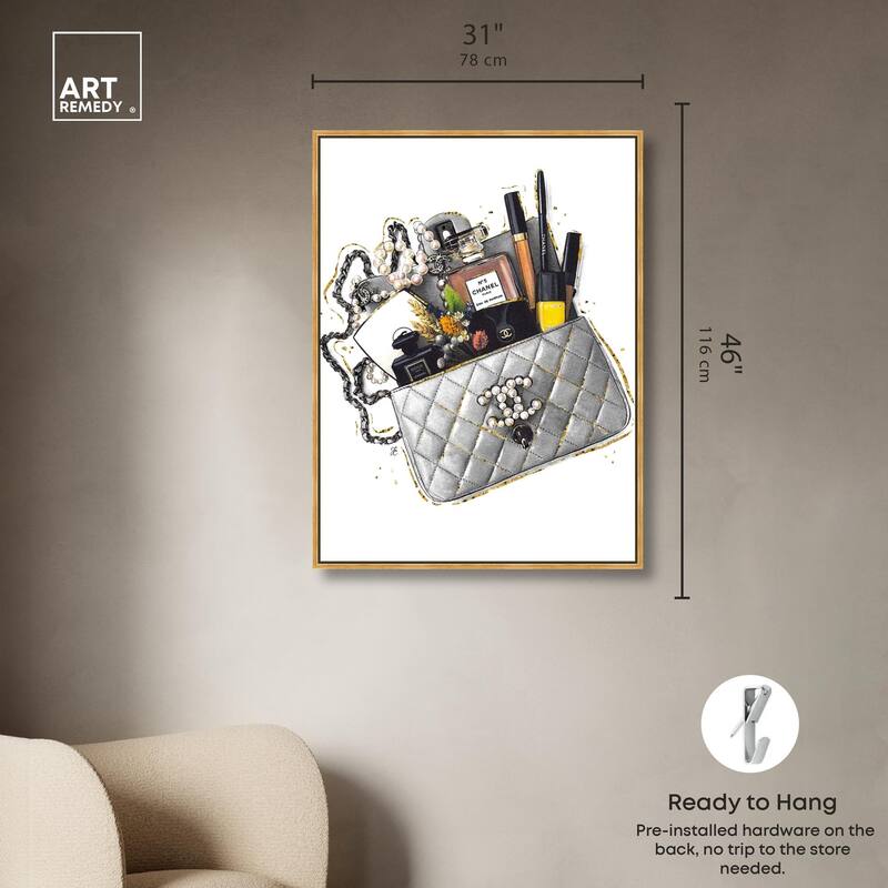 Grey Treasure Bag Canvas by Art Remedy