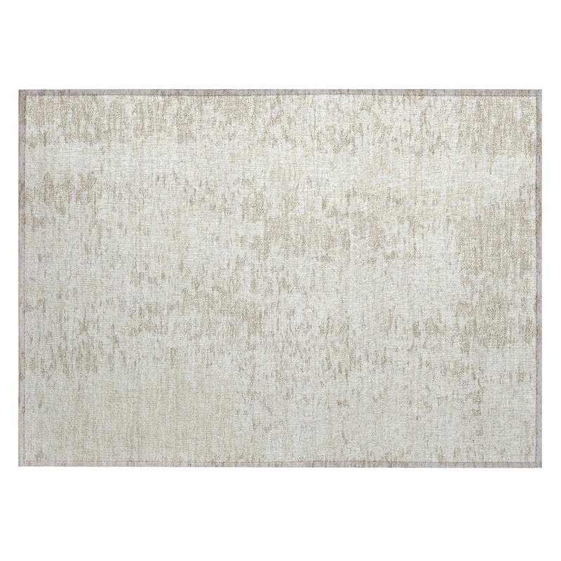 Machine Washable Indoor/ Outdoor Modern Abstract Chantille Rug