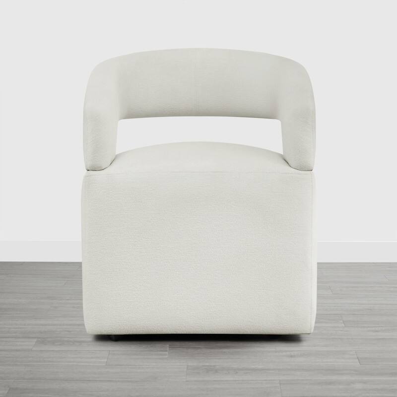 Spruce & Spring Parker Modern Mobile Dining Chair with Casters & Open Back