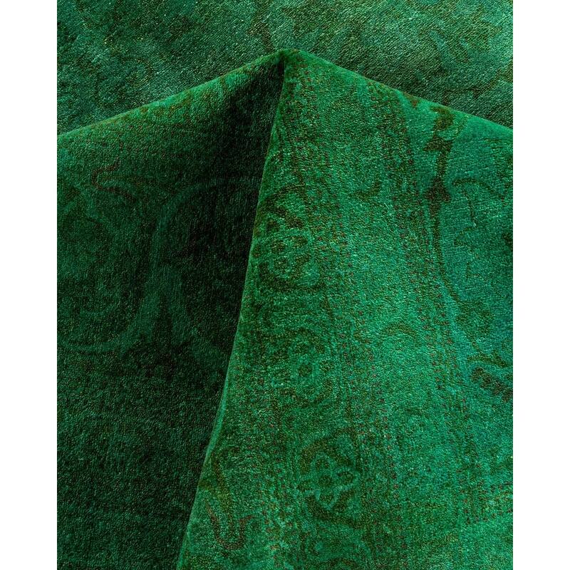 Contemporary Overdyed Wool Hand Knotted Area Rug - 8' 1" x 9' 10"