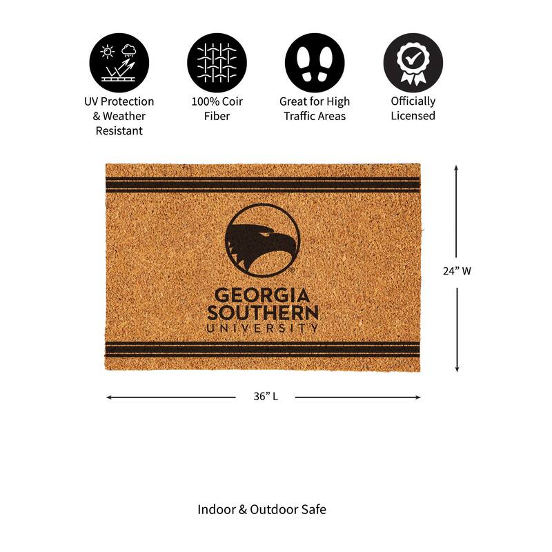 Georgia Southern University Monochrome Indoor/Outdoor Coir Door Mat