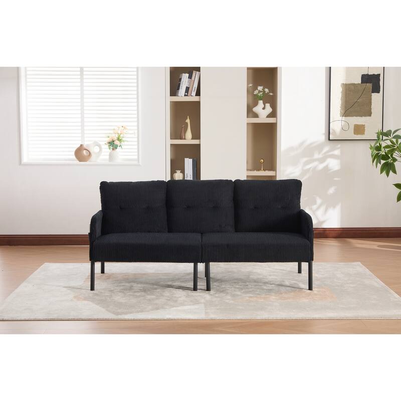 Oversized Loveseat, Modern & Plush Double-seater Sofa, Corduroy Upholstered Couch