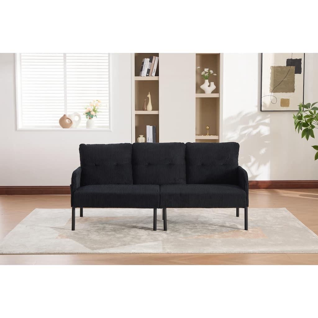 Oversized Loveseat, Modern & Plush Double-seater Sofa, Corduroy Upholstered Couch