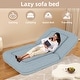preview thumbnail 13 of 26, Folding Sofa Chair with 5 Adjustable Positions Plush Floor Lounge Chair for Gaming, Meditation, and Relaxation
