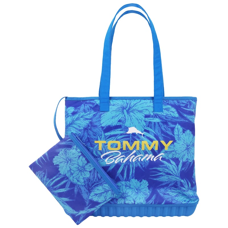 Tommy Bahama Water-Repellent Tote with Pouch - Tropical Floral Print