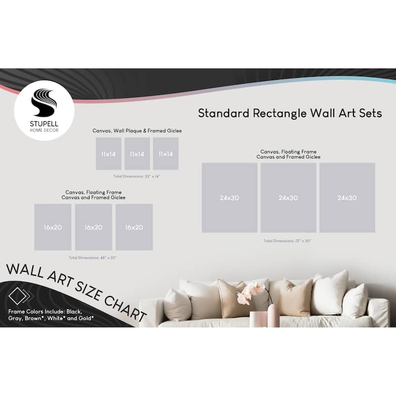 Stupell Confidence Sentiments with Florals Canvas Wall Art Design By Kim Allen (Set of 3)