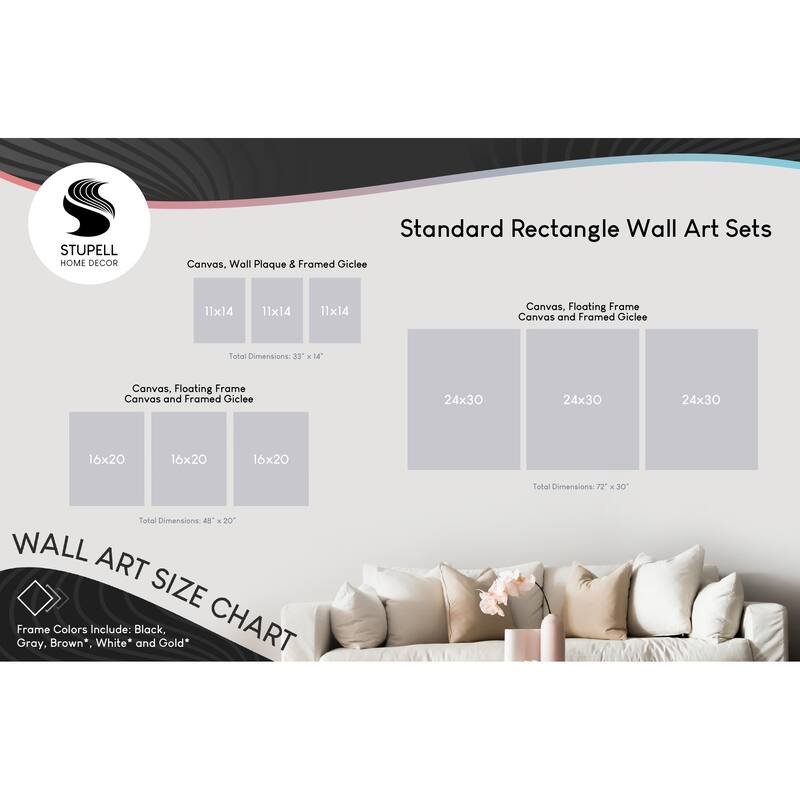 Stupell Red Guitars Collection Canvas Wall Art Design By Mark Rogan (Set of 3)