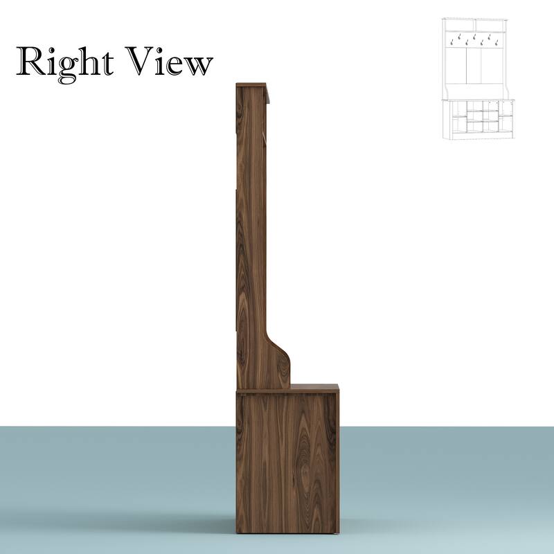 Coat Rack Hall Tree Shoe Bench Accent Furniture Entryway Living Room