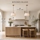 preview thumbnail 9 of 8, Modern Farmhouse 1-Light Ribbed Stretch Fabric Drum Pendant Light for Kitchen Island Bedroom Entryway - 15" D