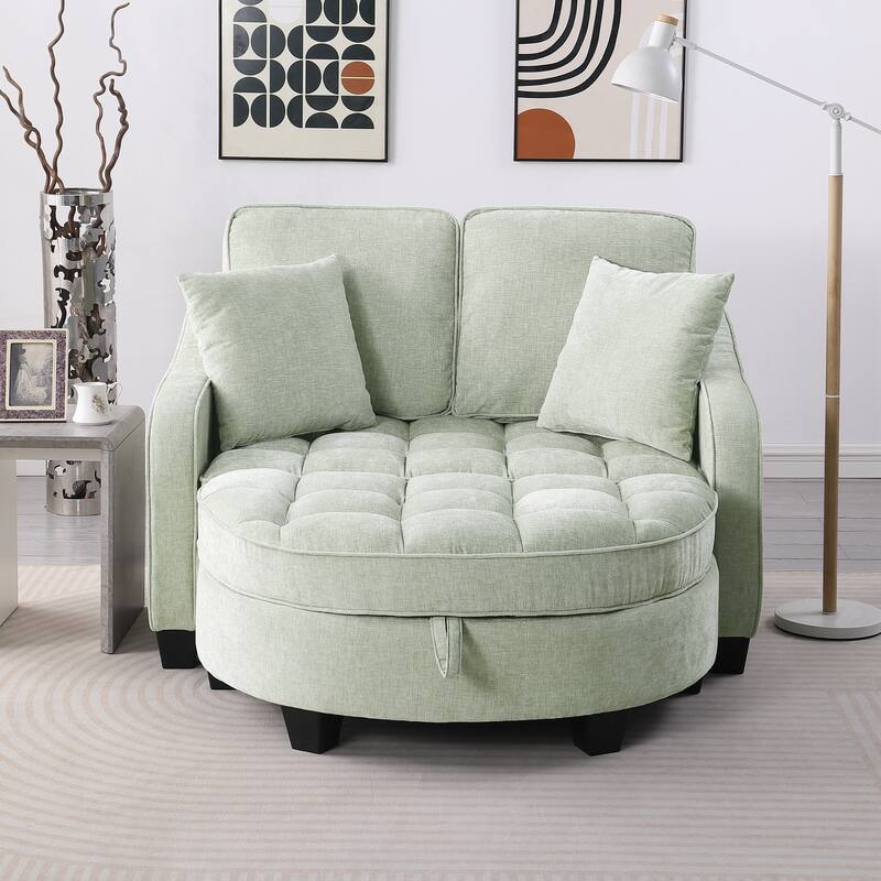 Sofa Comes with Two Small Throw Pillows, Suitable for Living Room and Bedroom