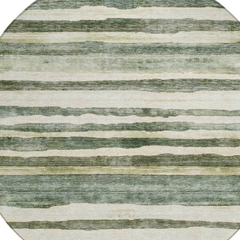 HomeRoots Striped Transitional Rectangle Outdoor Rug