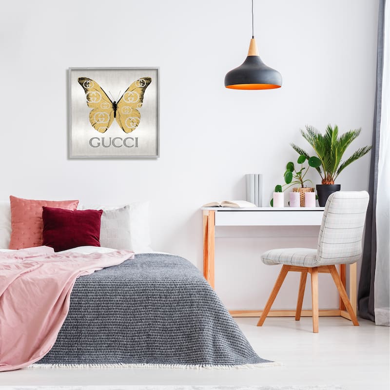 Stupell Glam Brand Butterfly Framed Giclee Art Design by Madeline Blake