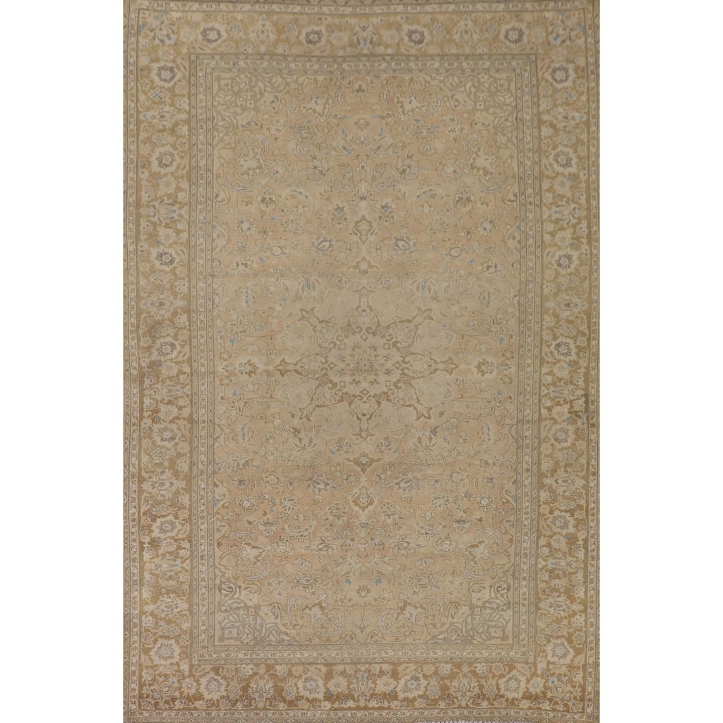 Najafabad Persian Vintage Rug Handmade Wool Carpet - 7'5"x 10'5"