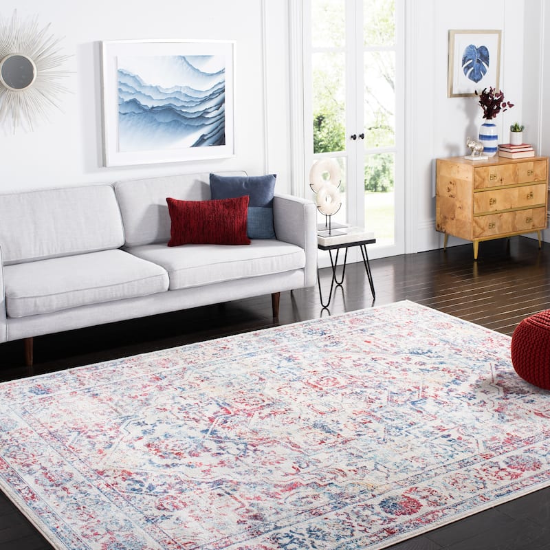 SAFAVIEH Brentwood Þordis Oriental Medallion Rug - 6' x 9' - Ivory/Blue