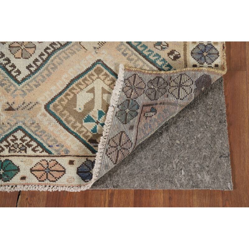 Distressed Bakhtiari Antique Persian Area Rug Hand-Knotted Wool Carpet - 4'5" x 7'0"