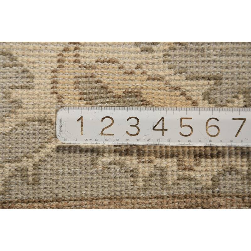 Earth Tone Oushak Indian Area Rug Hand-Knotted Wool Carpet - 8'0"x 10'2"