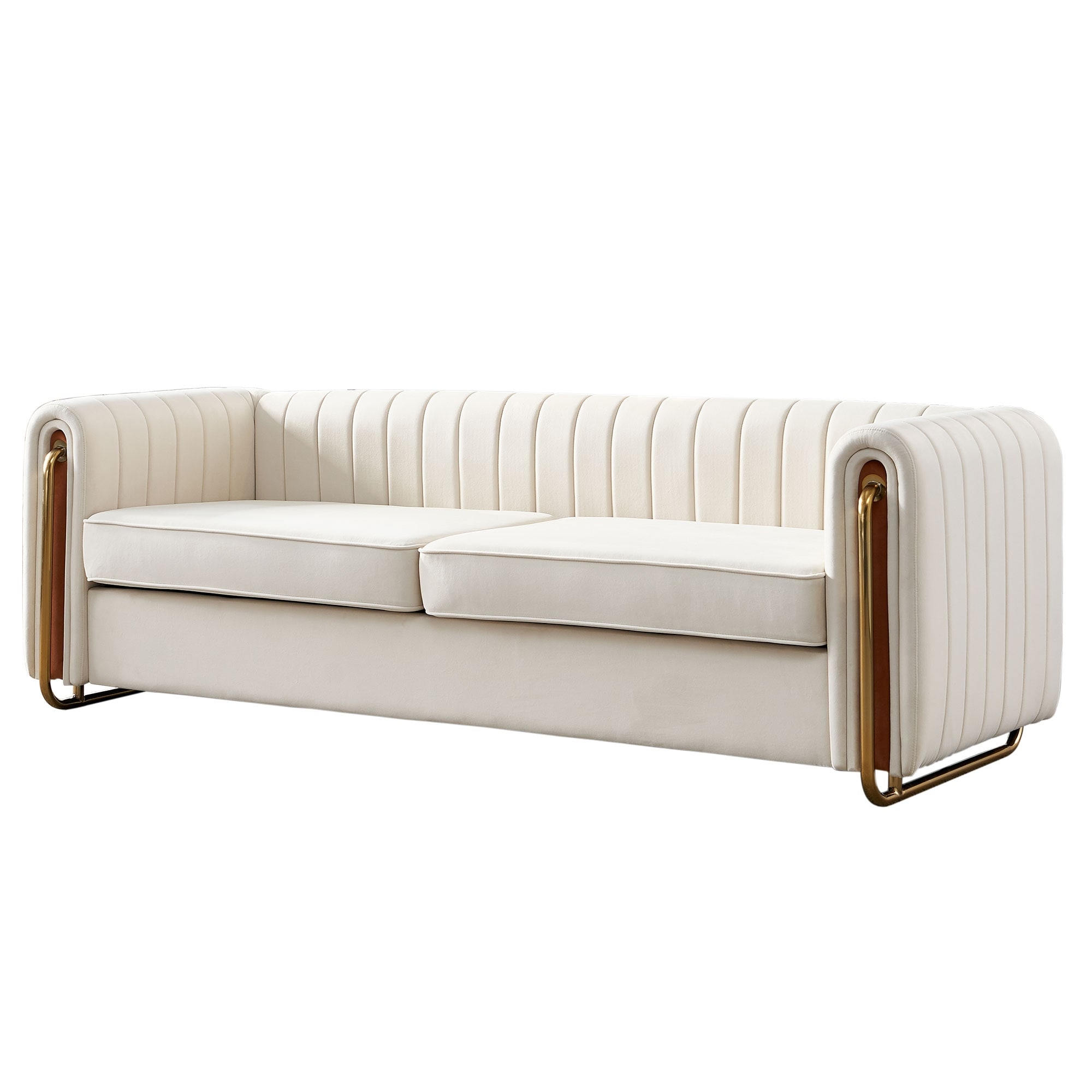 Round sales tufted couch