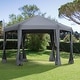 preview thumbnail 10 of 16, Outsunny 13' x 11' Hexagonal Pop Up Gazebo, Heavy Duty Outdoor Canopy Tent Dark Grey