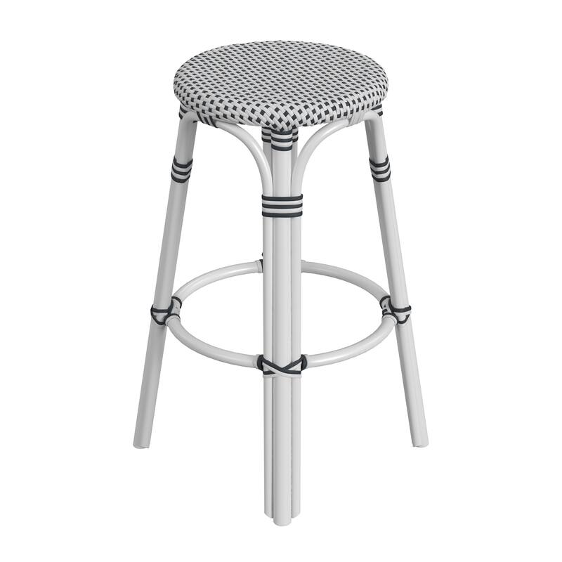 Tobias Rattan Round Bar Stool