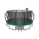 preview thumbnail 3 of 4, Recreational Trampolines For Kids Teens Gauge Galvanized Rust Resistance Steel Construction With Basketball Hoop System - Green