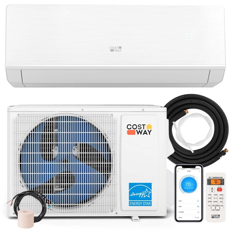 12000 BTU Mini Split AC 24 SEER2 Inverter Air Conditioner Wall AC Unit - White