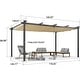 preview thumbnail 47 of 47, PURPLE LEAF Gazebo Outdoor Retractable Modern Large Size Pergola w Lights