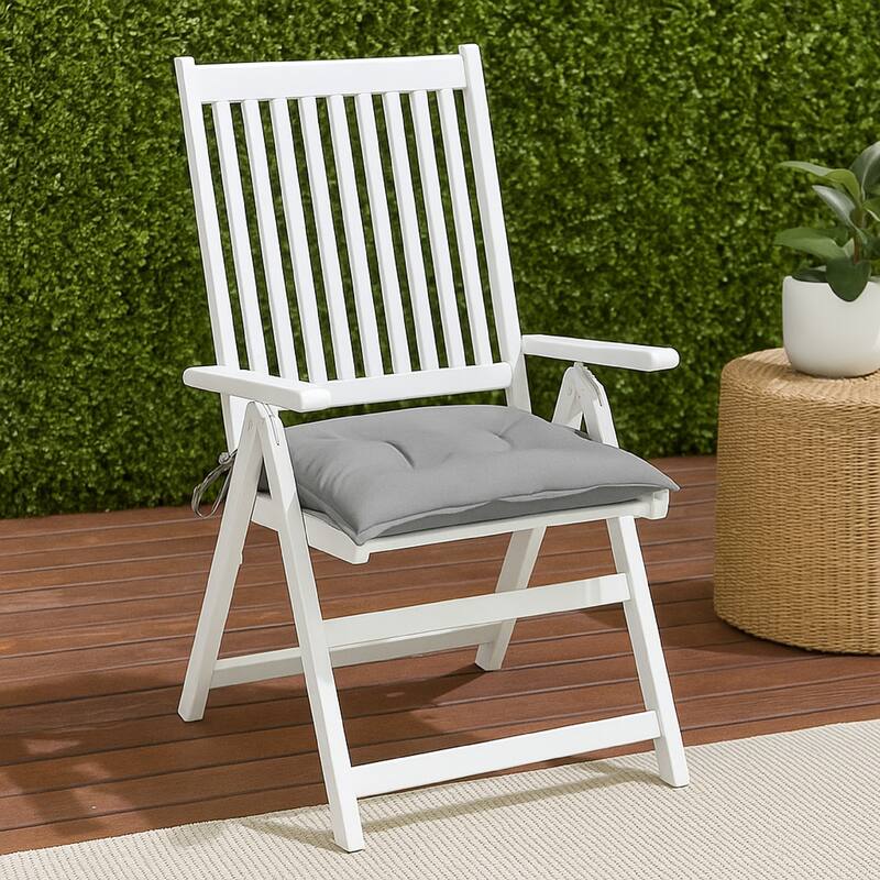 Kia Outdoor Cushion for Chair Set of 4, 20x20 Square Dark Gray Fabric