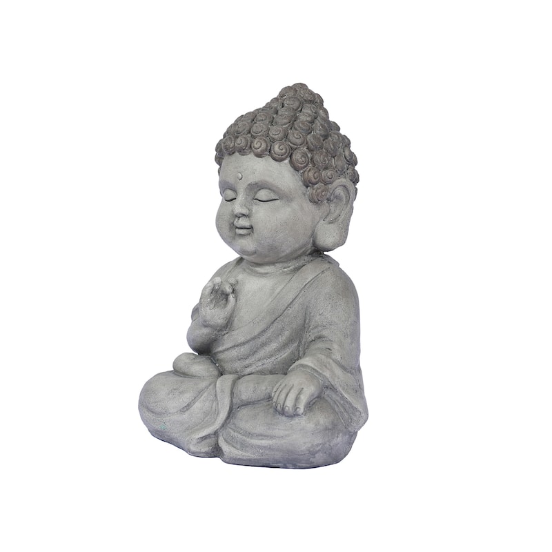 Meditating Buddha Outdoor Garden Statue - 13.75"