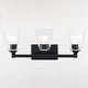 preview thumbnail 9 of 8, Wallingford 3-Light 22.5 inch Wide Bathroom Vanity Lighting Fixture, Clear Glass Shade, Dimmable, LED Compatible, Reversible
