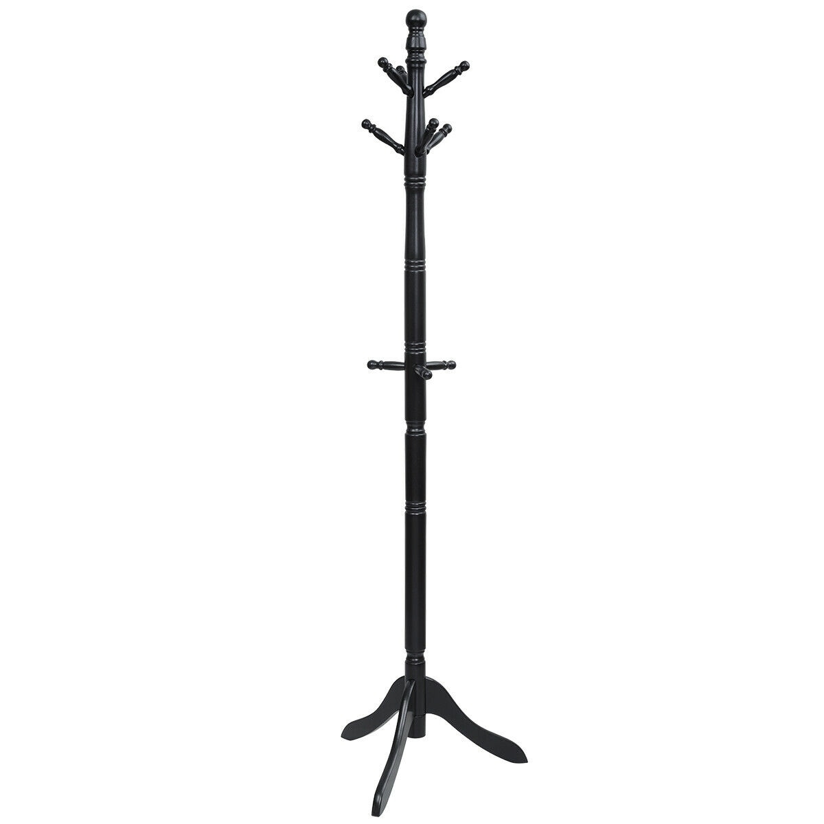 Black wood coat 2025 rack