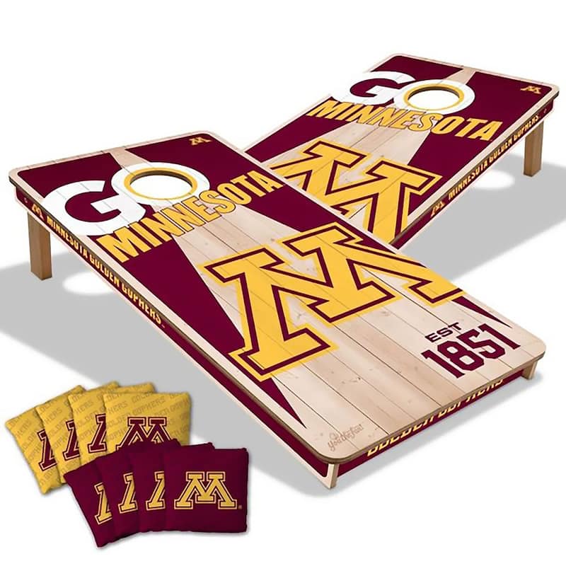Minnesota Golden Gophers NCAA 2x4 Cornhole Board Set - Include Team Bags + Carry Case