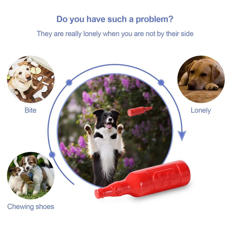 VECELA Dog Chew Toy Medium Dogs, Interactive Toys for Dogs Training Dental Care Dog Toys, Beer Bottle Design