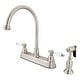 preview thumbnail 5 of 8, Kingston Brass Restoration Centerset Kitchen Faucet Brushed Nickel