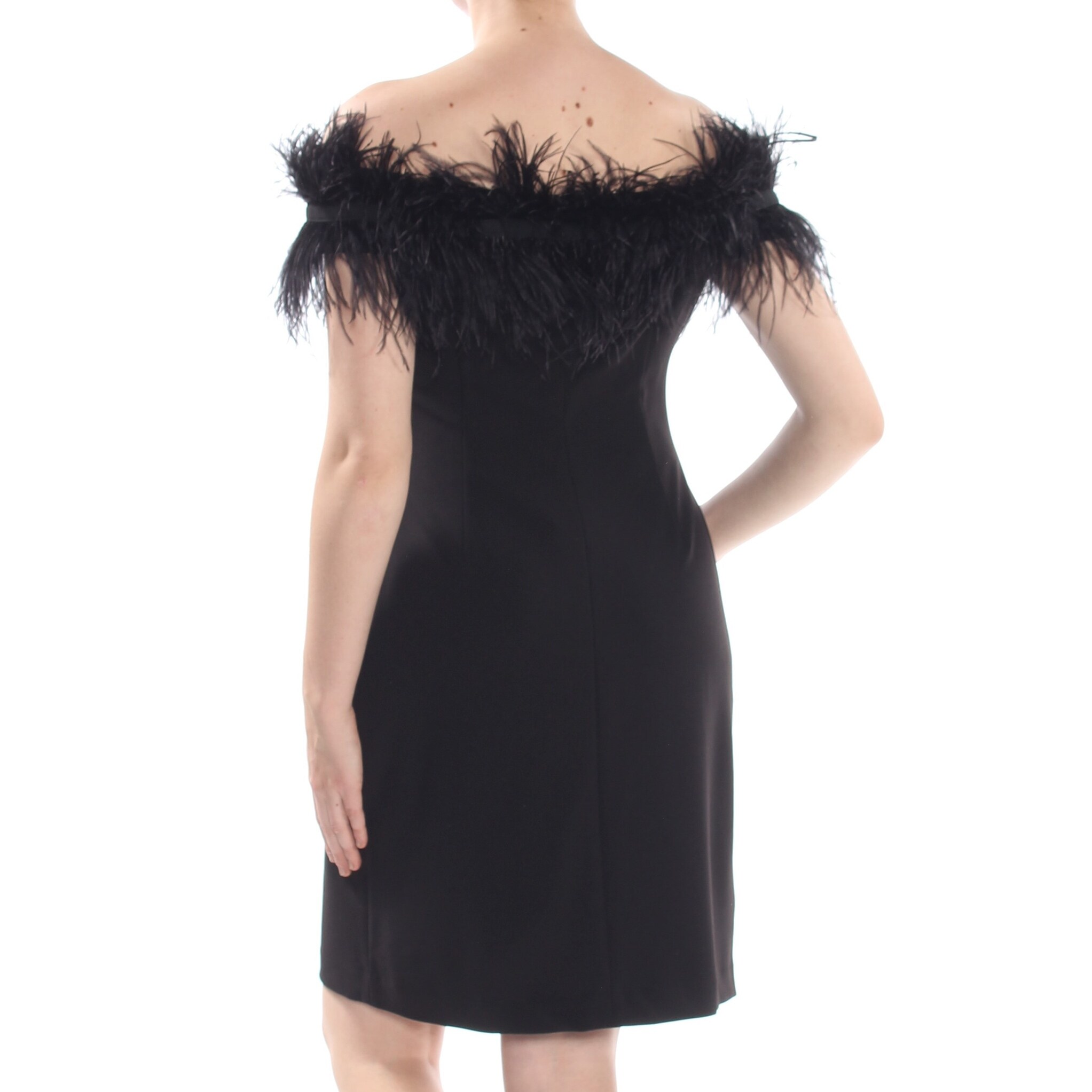 vince camuto feather dress