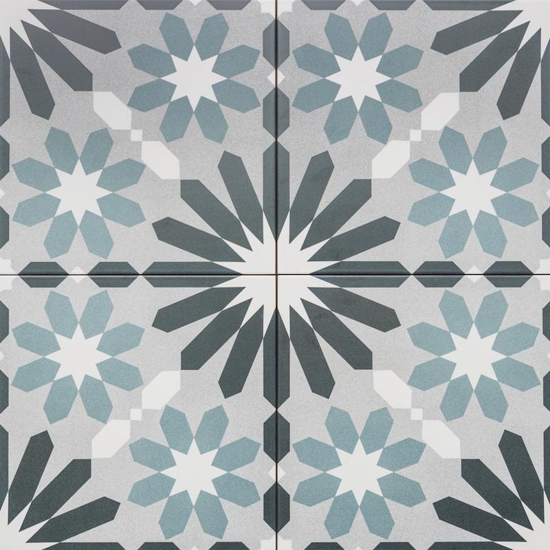 Venice 10x10 Matte Porcelain Encaustic Tile - Floor, Wall & Backsplash