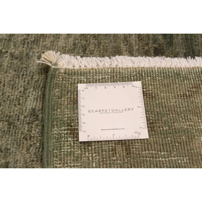 ECARPETGALLERY Hand-knotted Vibrance Teal Wool Rug - 6'1 x 8'7