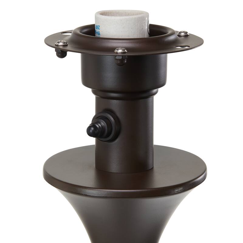 Pocologan Tan 25.25-inch Outdoor Table Lamp by Havenside Home - 12.5L x 12.5"W x 25.25"H