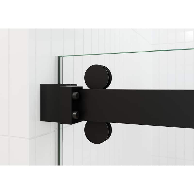 Polaris 60 in. x 78 in. Fully Frameless Glass Sliding Bypass Shower Doors with Square Hardware