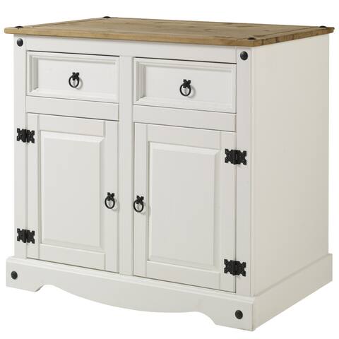 Wood Buffet Sideboard Corona White Furniture Dash - N/A