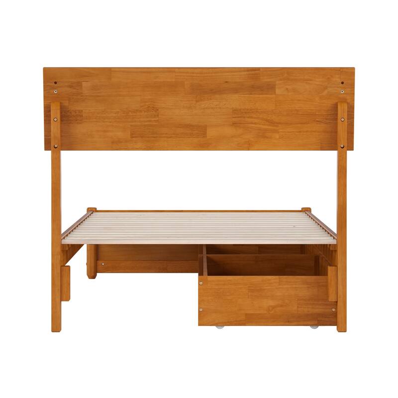Norla Wood Platform Bed with Storage Drawers